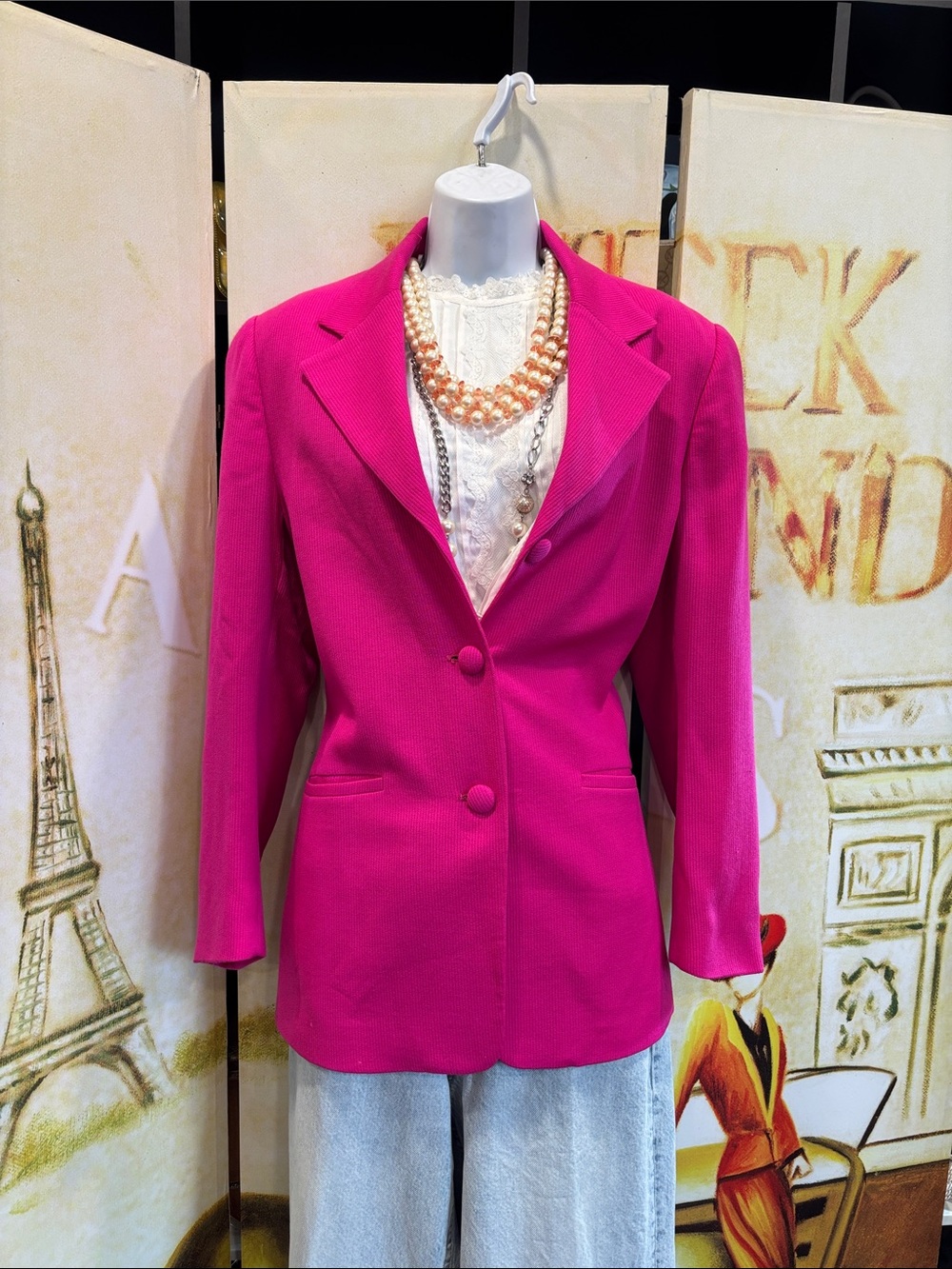 Evan Picone Bright Fuchsia Tailored Blazer
